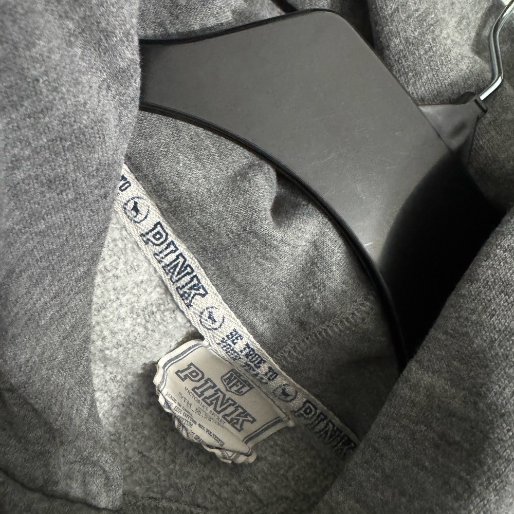 PINK Victoria's Secret Gray Hoodie with Helmet Graphic - Picture 5 of 6